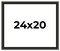 20x24 Antique Black Picture Frame - UV Acrylic, Foam Board Backing, Hanging Hardware